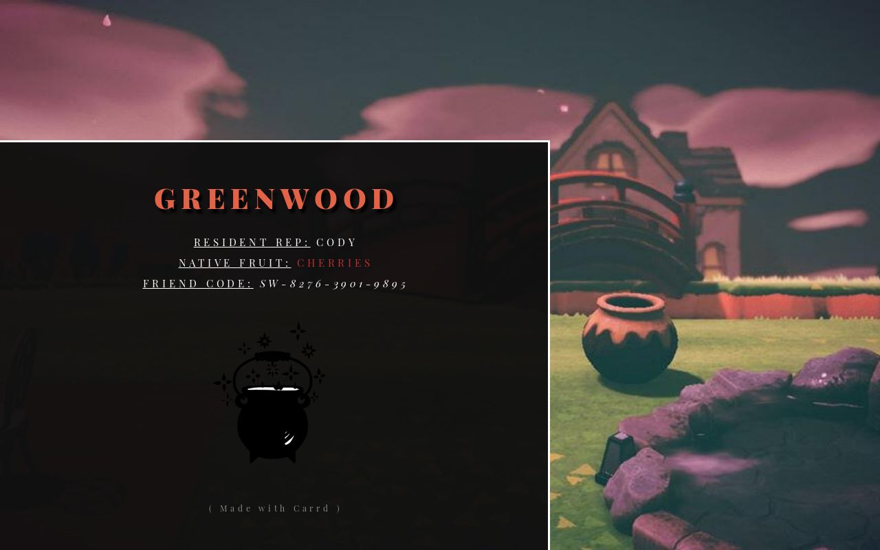 Carrd profile picture for @greenwood
